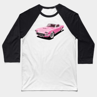 Pink Classic Barbie Car Baseball T-Shirt